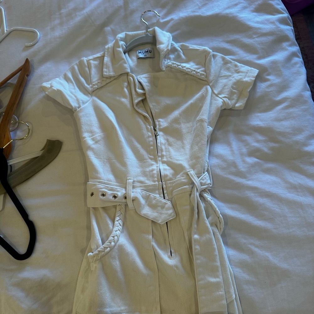 Miu Miu White Short Sleeve Dress